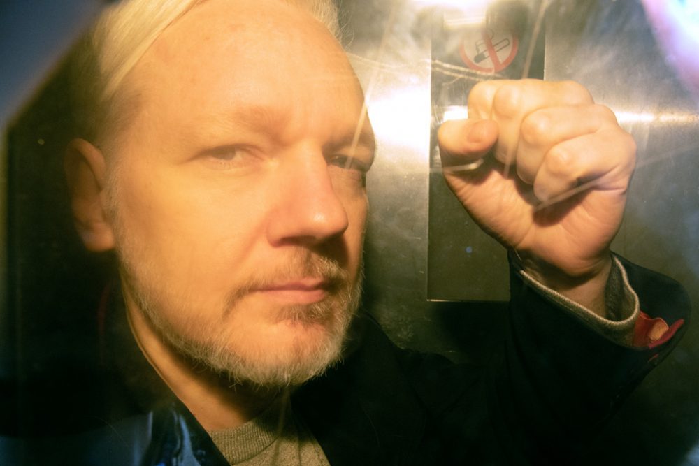 Julian Assange am Mittwoch bei seiner Ankunft am Gericht in London (Bild: Daniel Leal-Olivas/AFP)