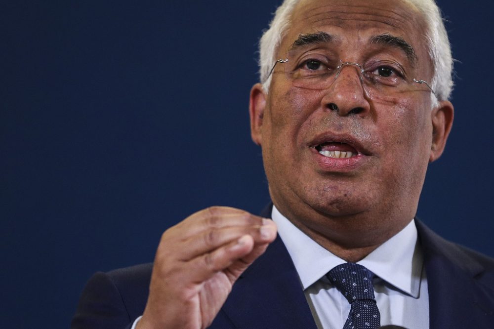 Antonio Costa bei seiner Rede an die Nation (Bild: Carlos Costa/AFP)