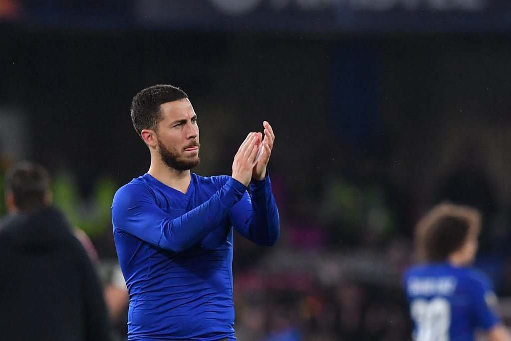 Eden Hazard während der Begegnung Chelsea-Eintracht Frankfurt