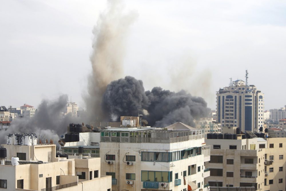 Rauch über Gaza City (Bild: Mohammed Abed/AFP)