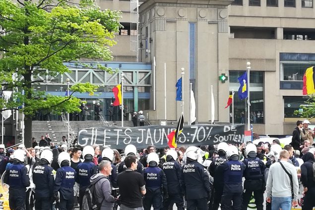 Demo der Gilets Jaunes in Brüssel (Bild: Antony Gevaert/Belga)