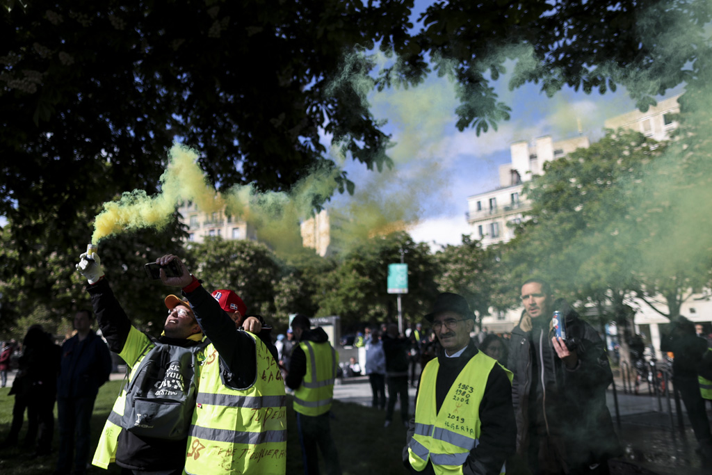 Gelbwesten-Demo in Paris am 4. Mai (Bild: Kenzo Tribouillard/AFP)