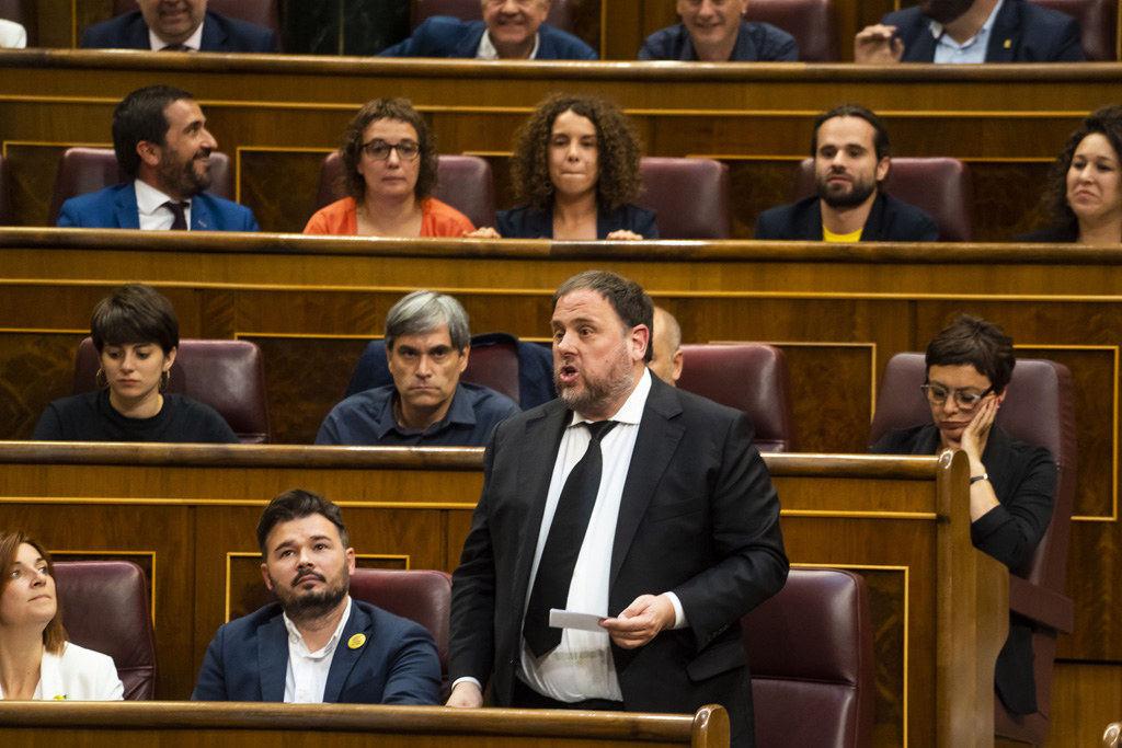 Oriol Junqueras im Parlament in Madrid