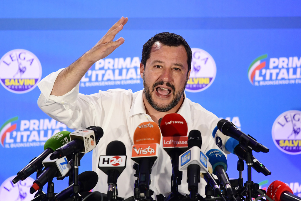 Matteo Salvini und seine Lega legen zu (Bild: Miguel Medina/AFP)