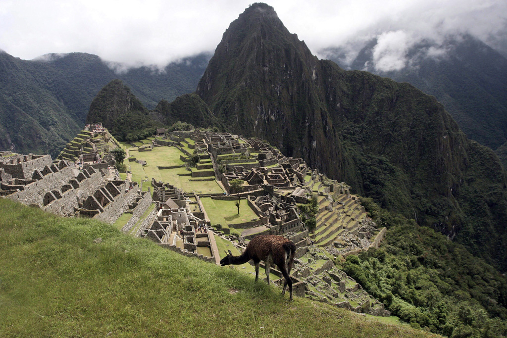 Die historische Inka-Stadt Machu Picchu am 1.4.2010