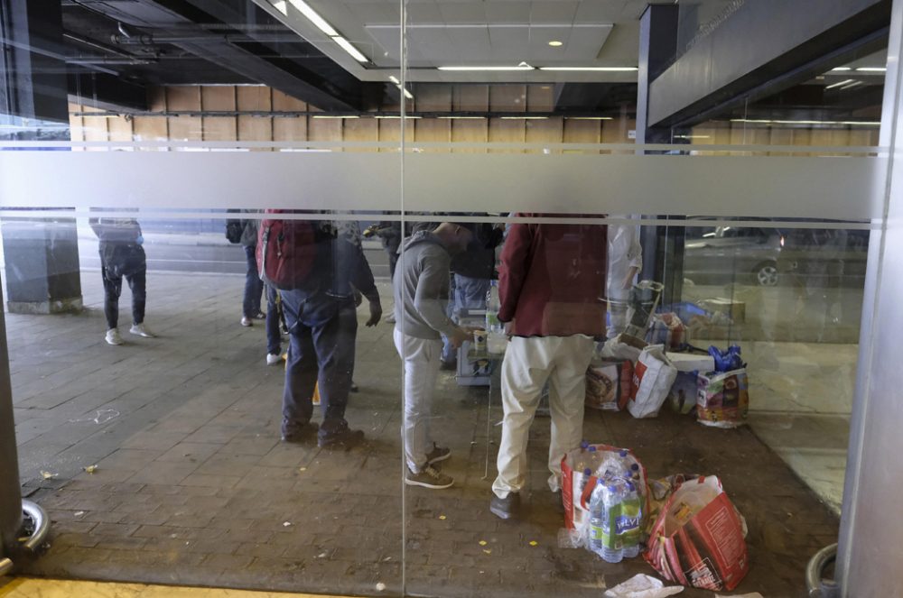 Transitmigranten am Brüsseler Nordbahnhof