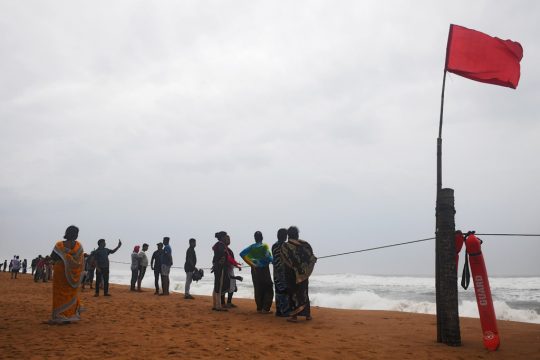 Am Strand von Puri, im Bundesstaat Odisha (Bild: Dibyangshu Sarkar/AFP)