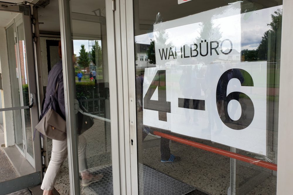 Wahlbüro am Stockberger Weg in Eupen (Bild: Lena Orban/BRF)