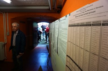 Wahlbüro in Recht im Untergeschoss des Kulturhauses (Bild: Stephan Pesch/BRF)