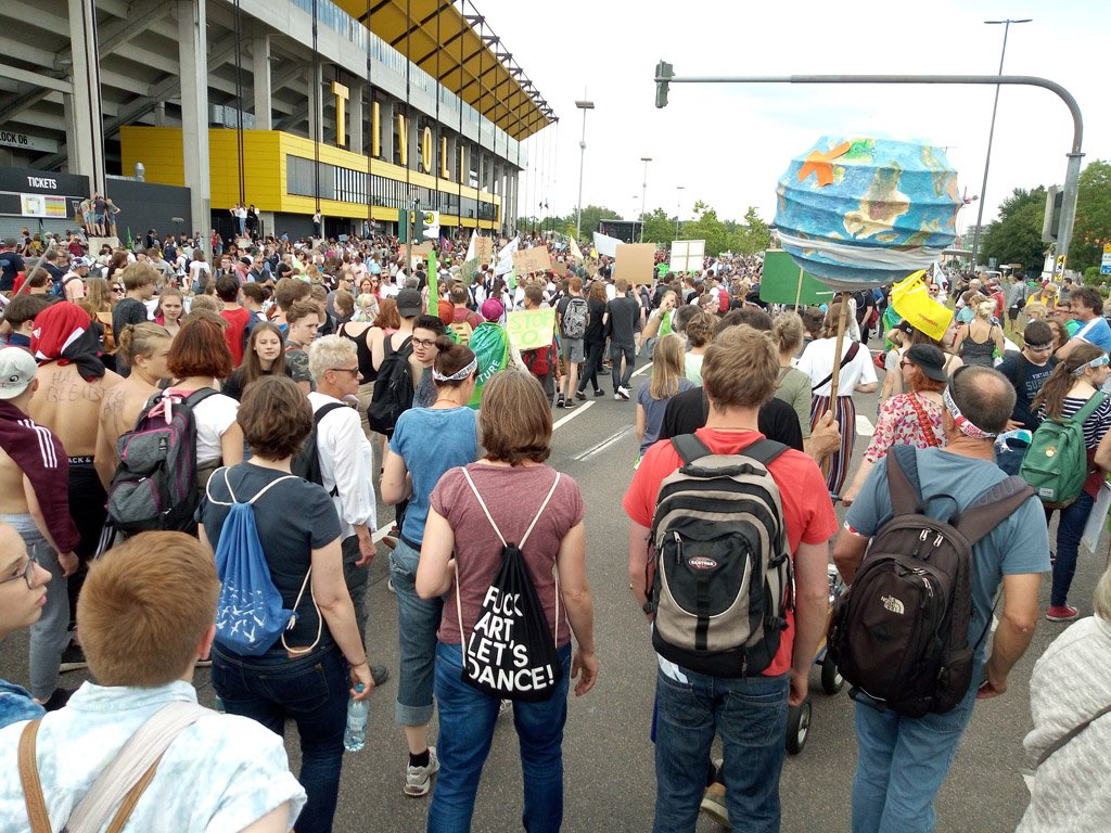 Demonstration "Fridays for Future" in Aachen (Bild: Manuel Zimmermann/BRF)