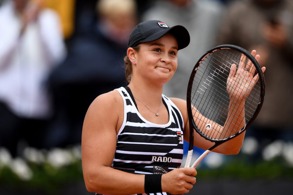 Roland Garros: Die Australierin Ashleigh Barty nach ihrem Sieg gegen die Amerikanerin Amanda Anisimova (Bild: Christophe Archambault/AFP)