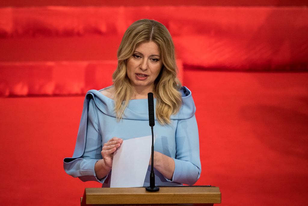 Zuzana Caputova bei ihrer Antrittsrede