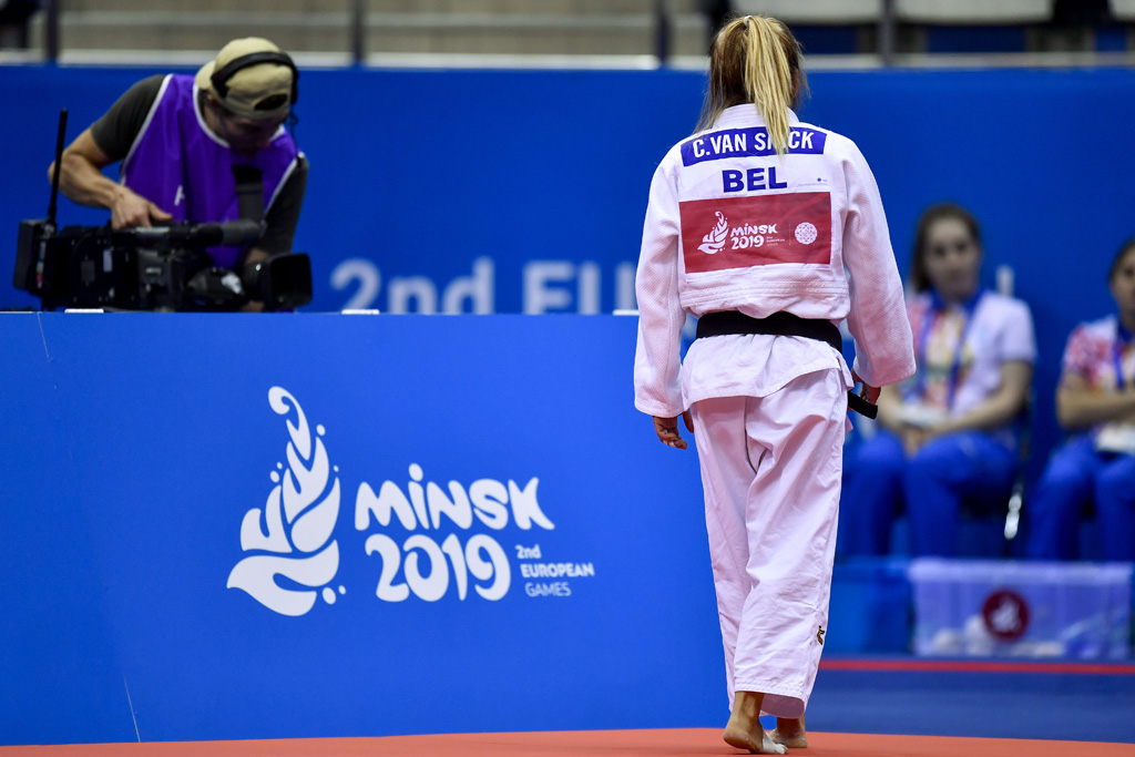 Judoka Charline Van Snick in Minsk (Bild: Dirk Waem/Belga)