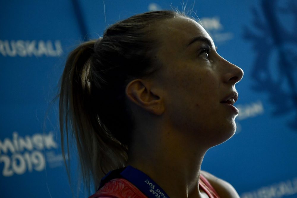 Judoka Charline Van Snick am 20.6.2019 in Minsk (Bild: Dirk Waem/Belga)