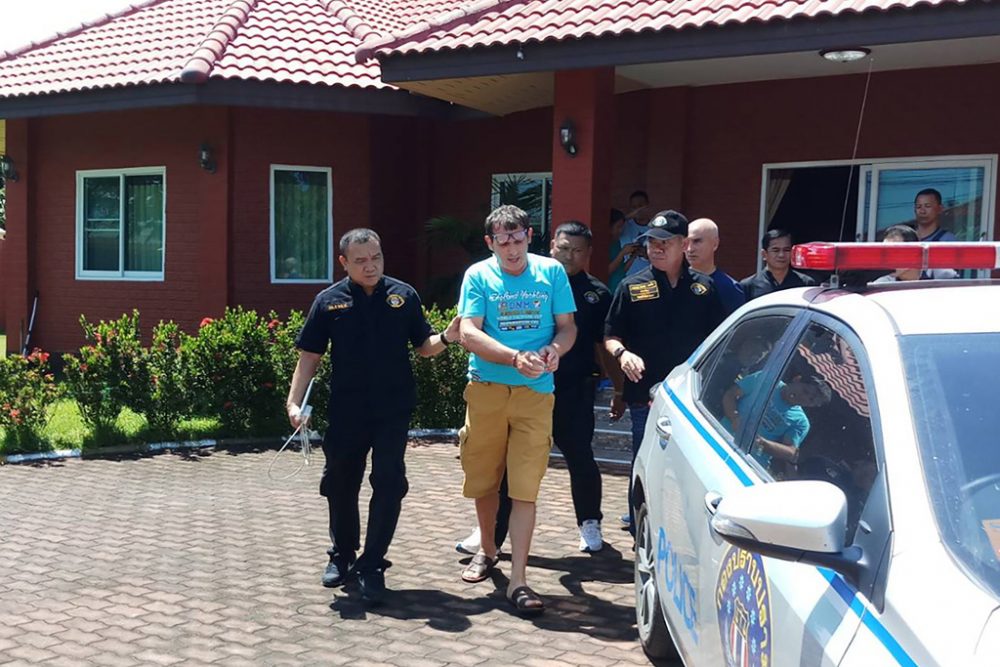 Festnahme des falschen George Clooney im thailändischen Pattaya (Bild: Royal Thai Police/AFP)