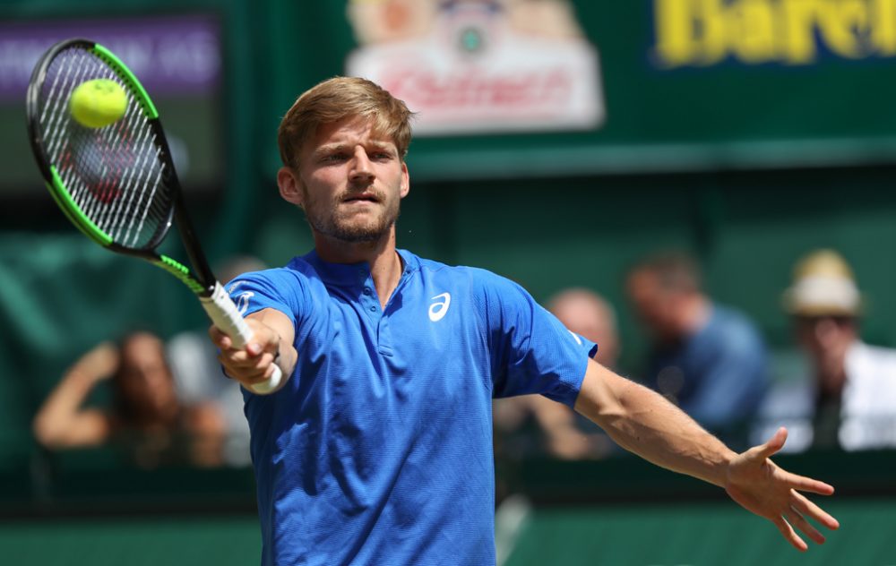 David Goffin beim Tennisturniers von Halle (Bild: Friso Gentsch/dpa/Belgaworld)