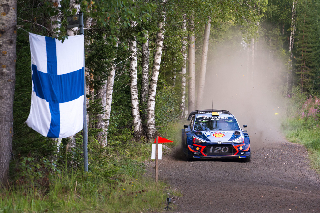 Hyundai bei der Rallye Finnland