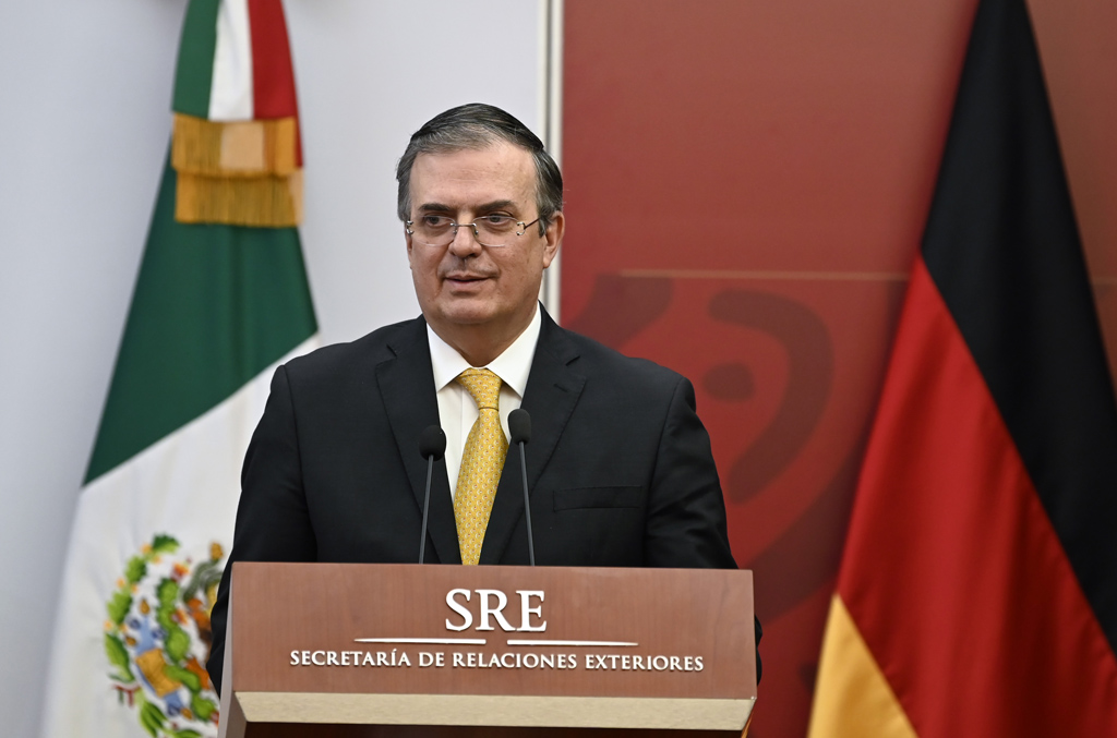 Mexikoas Außenminister Marcelo Ebrard am 2.5.2019 in Mexiko-Stadt (Bild: Alfredo Estrella/AFP)