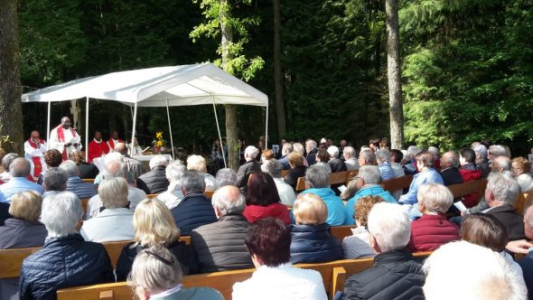 Messe bei der Waldkapelle in Tinseubois (Bild: Michaela Brück)