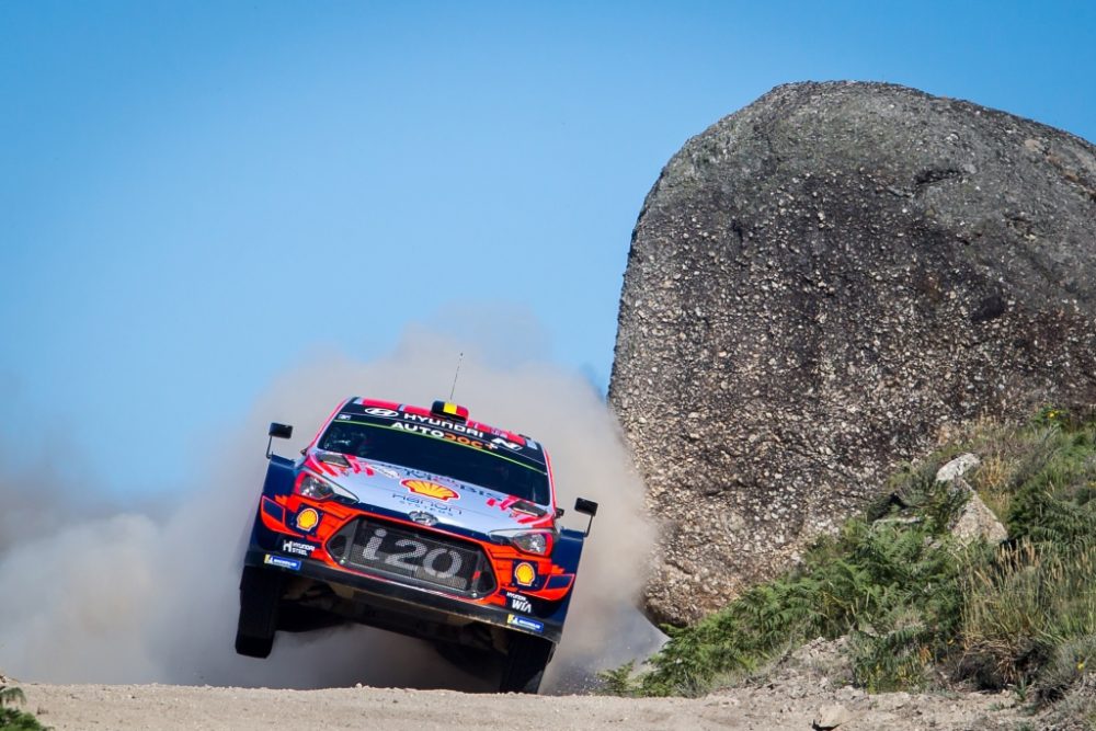 Thierry Neuville/Nicolas Gilsoul im Hyundai i20 WRC bei der Rallye Portugal (Bild: Fabien Dufour/Hyundai Motorsport)