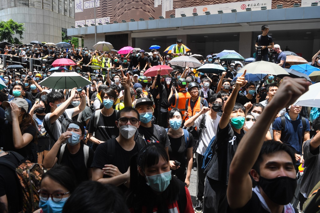 Protest in Hongkong am 21. Juni 2019 (Bild: Anthony Wallace/AFP)