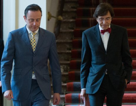 N-VA-Chef De Wever (l.) und PS-Präsident Di Rupo (2014)