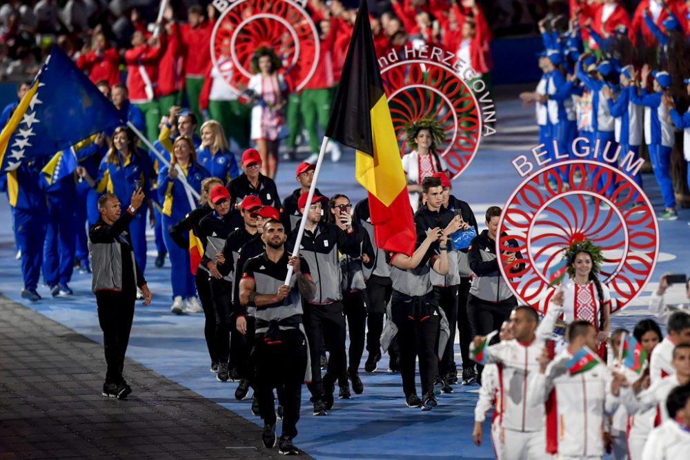 Die belgische Delegation wurde in Minsk von Judoka Toma Nikiforov angeführt (Bild: Dirk Waem/Belga)