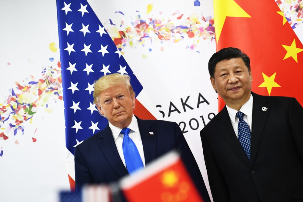 US-Präsident Donald Trump und Chinas Präsident Xi Jinping bei ihrem Treffen am Rande des G20-Gipfels in Osaka (Bild: Brendan Smialowski/AFP)