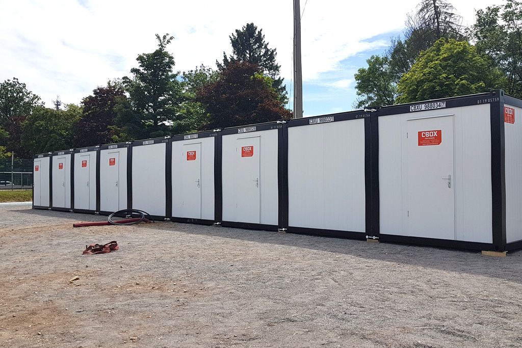 Neue Container-Kabinen für den AS-Nachwuchs (Bild: Christophe Ramjoie/BRF)