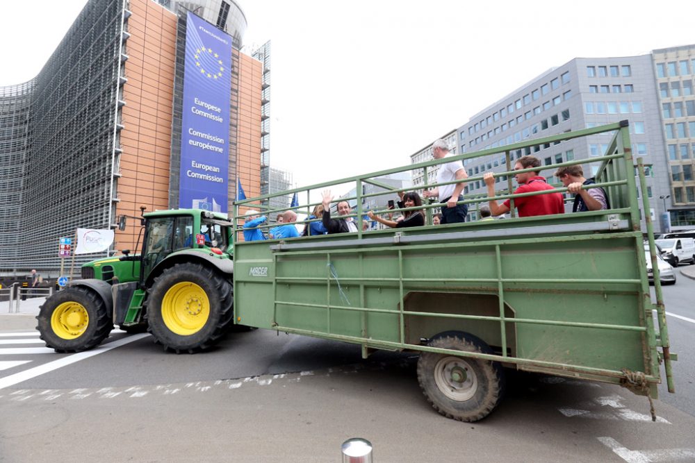 Landwirte protestieren gegen EU-Freihandelsabkommen mit Mercosur-Staaten (Bild: François Walschaerts/AFP)