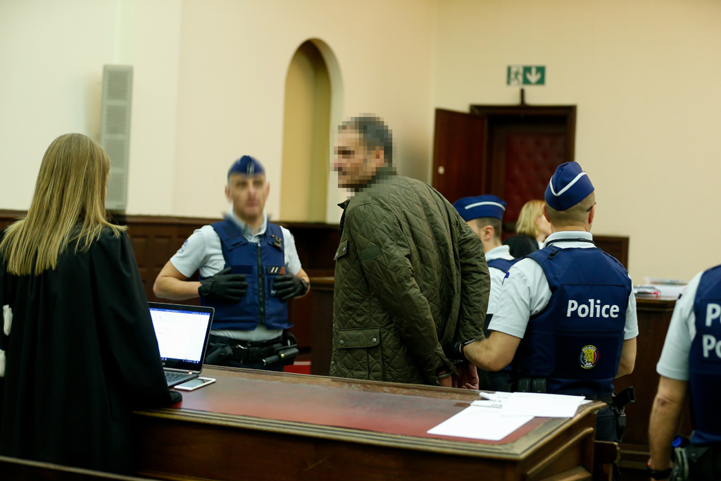 Marc Bertoldi bei einer Gerichtsverhandlung am 15. Mai im Brüsseler Justizpalast (Bild: Nicolas Maeterlinck/Belga)