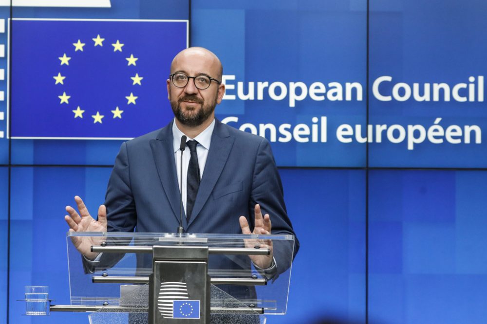 Pressekonferenz von Charles Michel nach seiner Wahl zum EU-Ratspräsident (Bild: Thierry Roge/Belga)