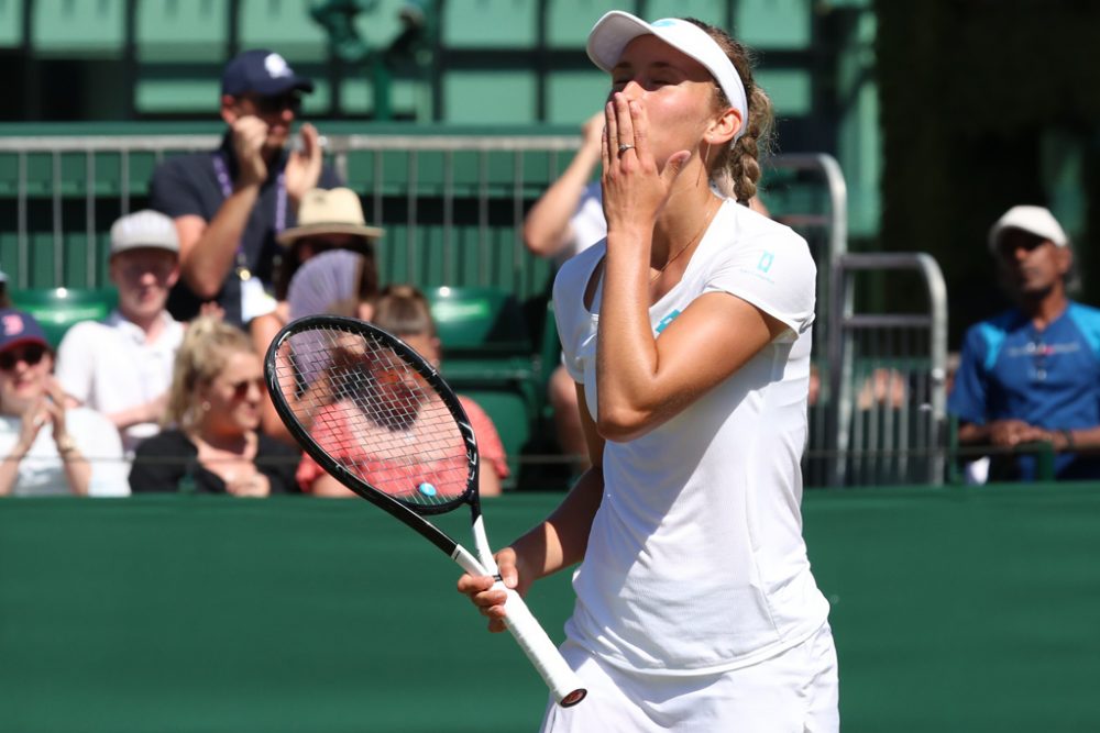 Elise Mertens bei Wimbledon 2019 (Bild: Benoit Doppagne/Belga)