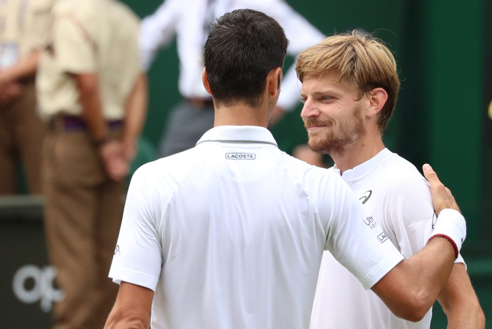 Tröstendes Schulterklopfen: Gegen Djokovic hatte Goffin keine Chance (Bild: Benoit Doppagne/Belga)