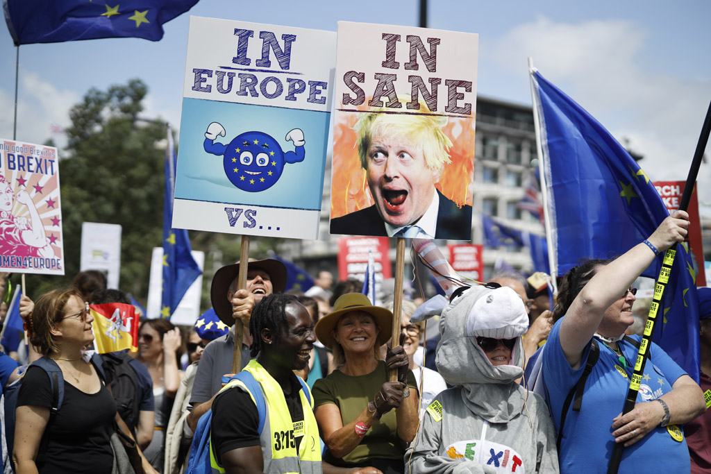 Anti-Brexit-Demonstranten in London (Bild: Tolga Akmen/AFP)