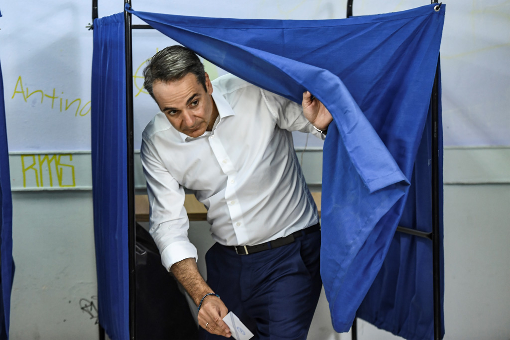 Kyriakos Mitsotakis bei der Wahl
