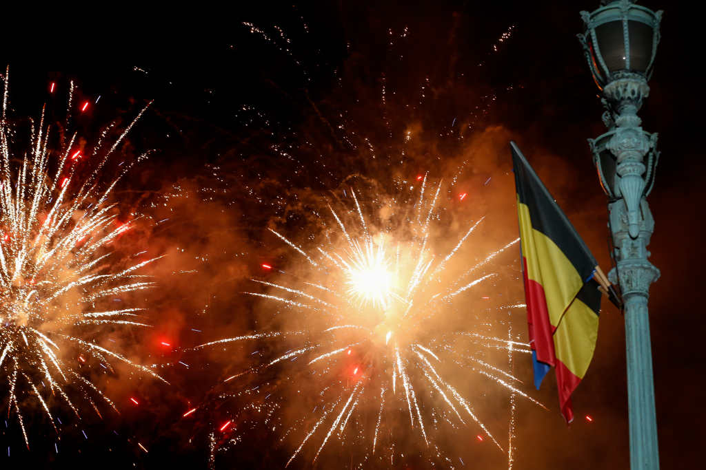 Nationalfeiertag in Brüssel mit Feuerwerk im Jahr 2019 (Bild: Nicolas Maeterlinck/Belga)