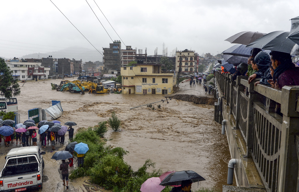 Monsun in Nepal (Bild: Prakash Mathema/AFP)