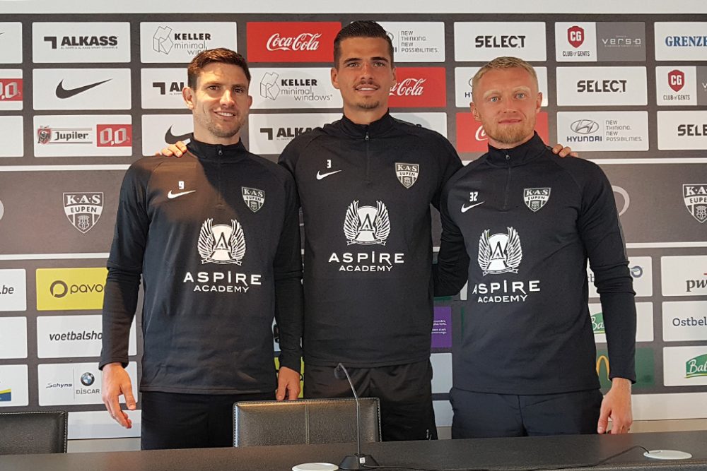 Die drei Neuen bei der AS Eupen (Bild: Christophe Ramjoie/BRF)