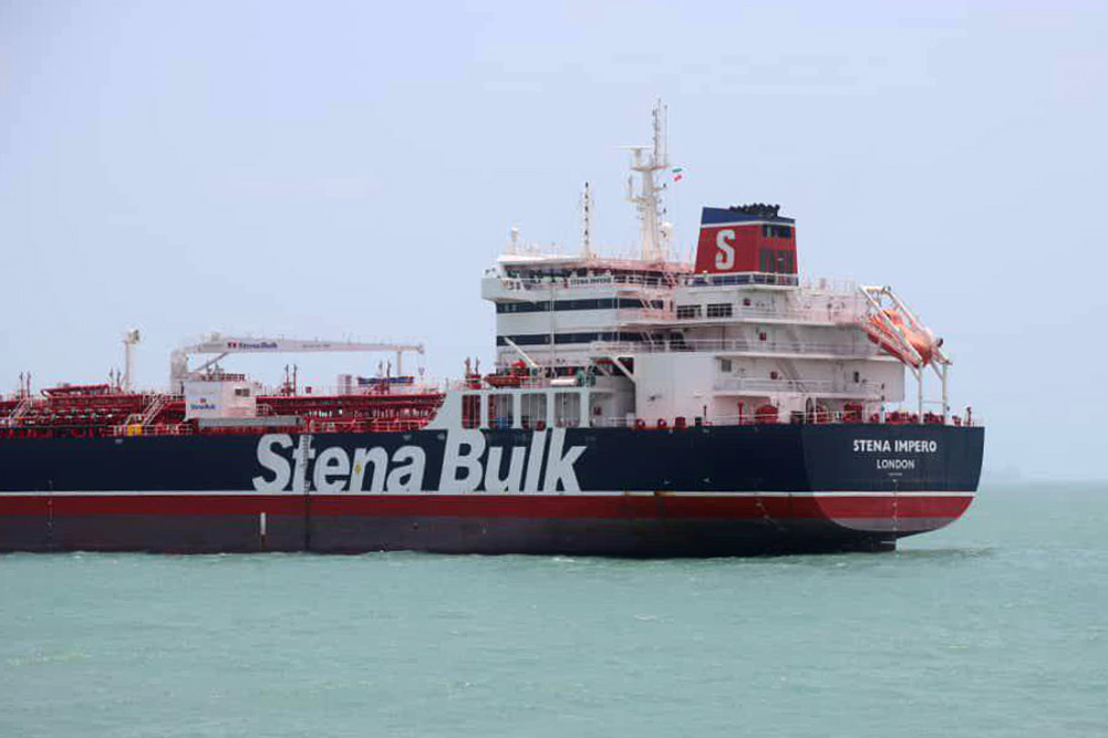 Die Stena Bulk, einer der vom Iran in der Straße von Hormus festgesetzten britischen Tanker (Bild: Tasnim News/AFP)