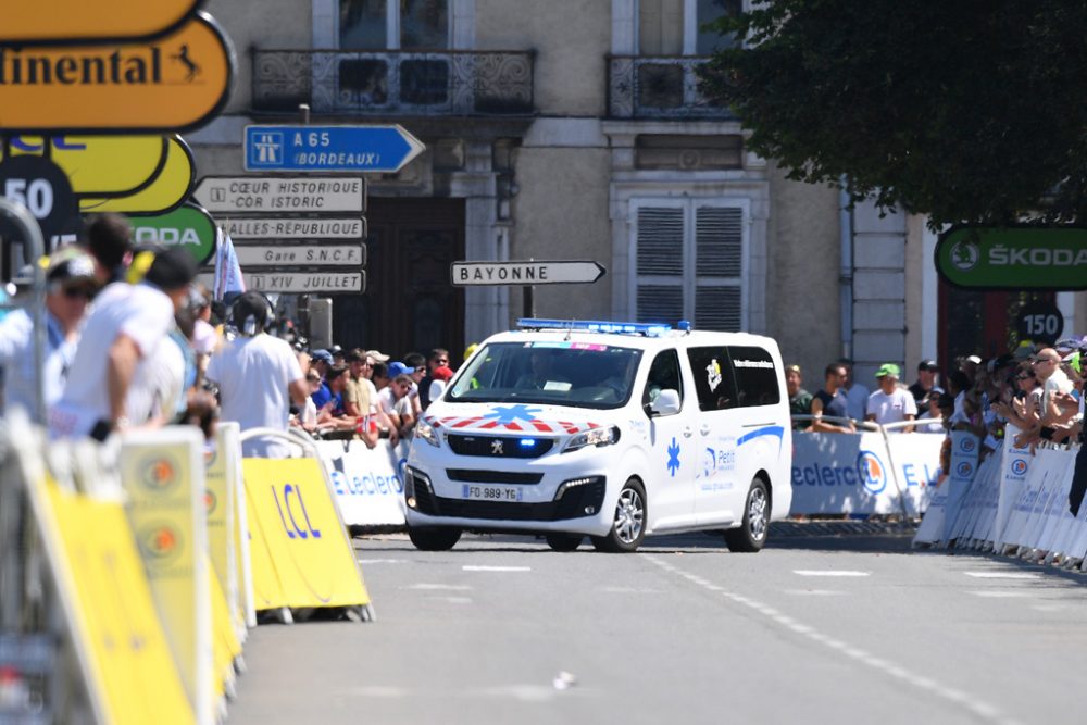 Wout van Aert bei Tour gestürzt (Bild: David Stockman/Belga)