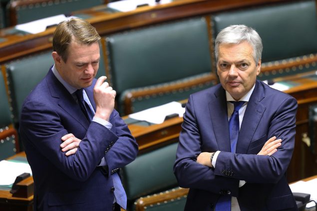 Der CD&V-Kammerabgeordnete Hendrik Bogaert, hier zusammen mit Didier Reynders (Bild: Nicolas Maeterlinck/Belga)