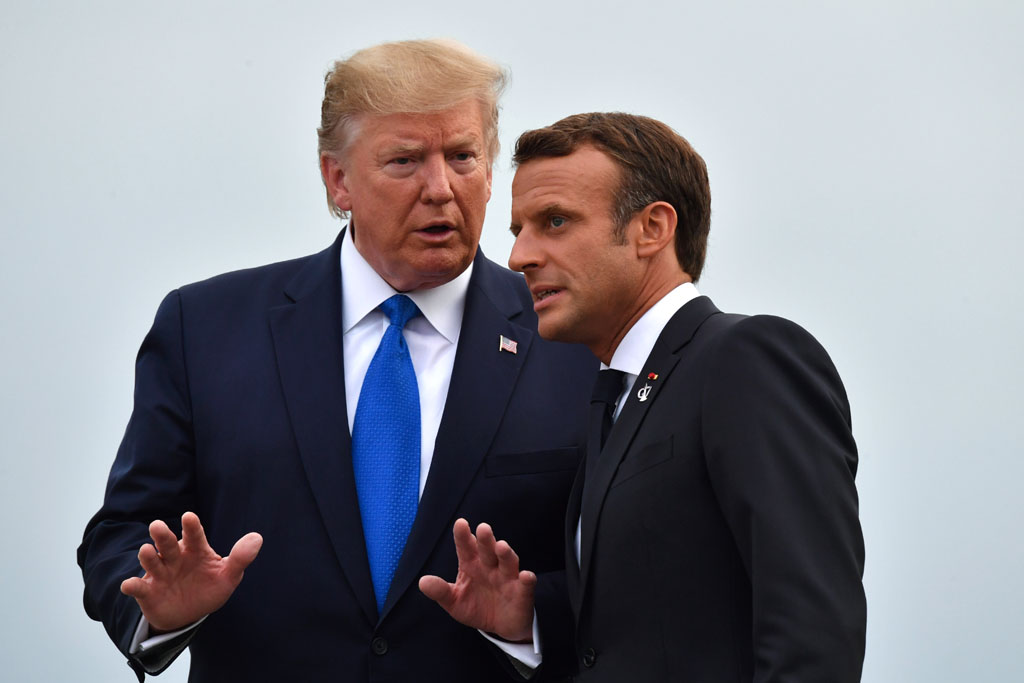 Emmanuel Macron und US-Präsident Donald Trump (Bild: Nicholas Kamm/AFP)