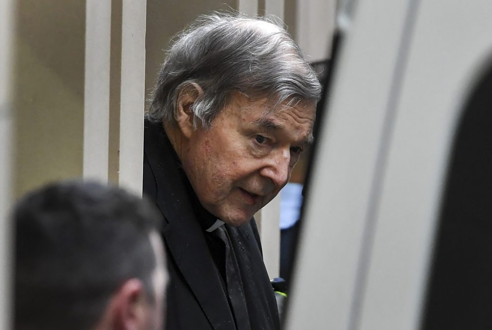 George Pell am 21.8. nach der Gerichtsverhandlung in Melbourne (Bild: William West/AFP)