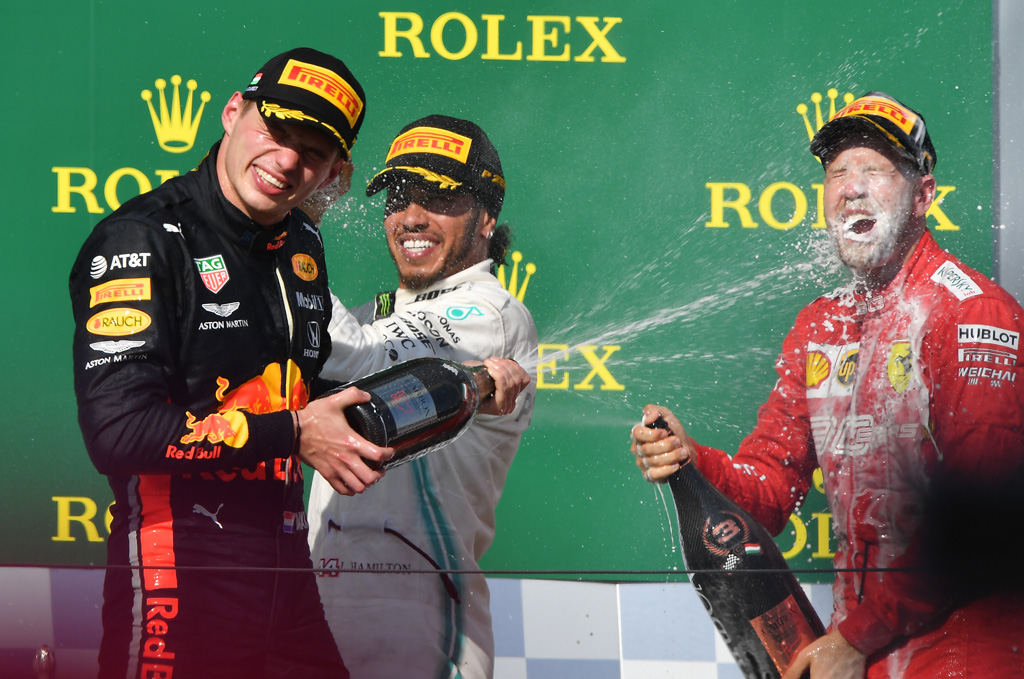 Hamilton gewinnt Formel-1-Rennen von Ungarn (Bild: Attila Kisbenedek/AFP)