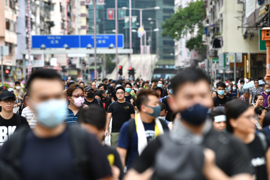 Wieder Demonstration in Hongkong