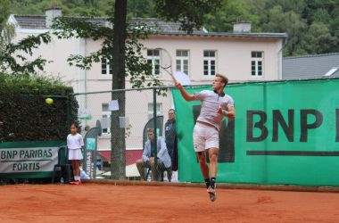 ITF-Tennisturnier in Eupen 2019: Finale zwischen Gonzalo Villanueva und Michael Geerts (Bild: Christoph Heeren/BRF)
