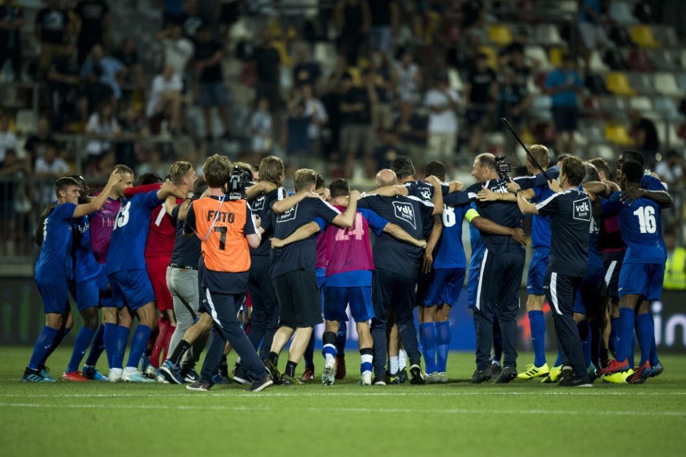 KAA Gent beim Feiern nach dem Sieg gegen HNK Rijeka (Bild: Jasper Jacobs/Belga)