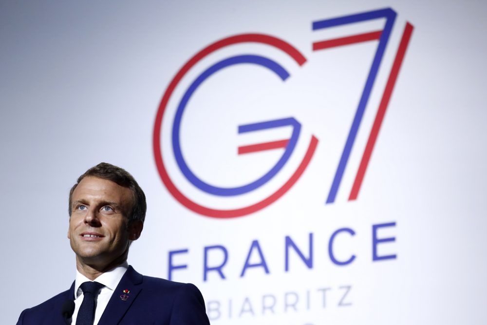 G7-Gastgeber Emmanuel Macron (Bild: Ian Langsdon/Pool/AFP)