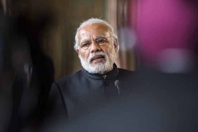 Indiens Premierministerkandidat Narendra Modi (Bild: Laurie Dieffembacq/Belga)